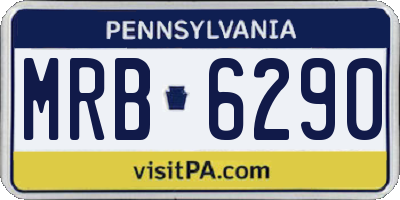 PA license plate MRB6290