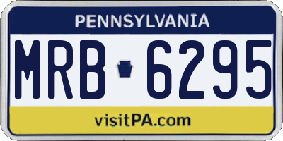 PA license plate MRB6295