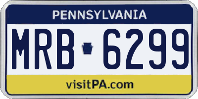 PA license plate MRB6299