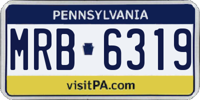 PA license plate MRB6319