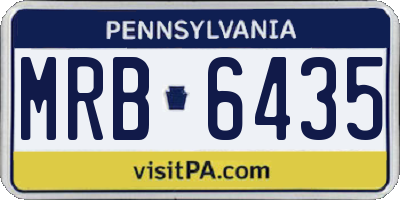 PA license plate MRB6435