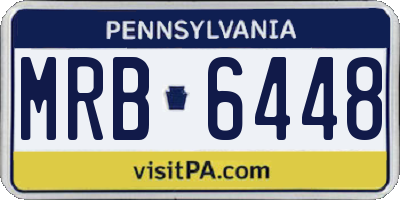 PA license plate MRB6448