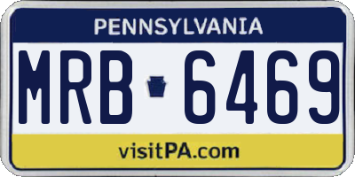 PA license plate MRB6469