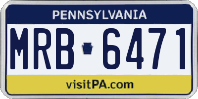 PA license plate MRB6471