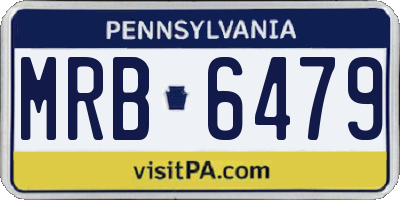 PA license plate MRB6479