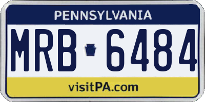 PA license plate MRB6484
