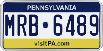 PA license plate MRB6489
