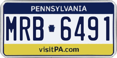PA license plate MRB6491