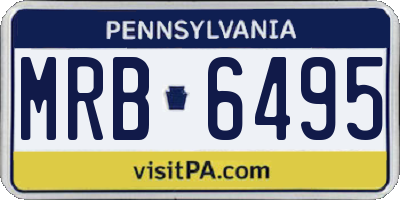 PA license plate MRB6495