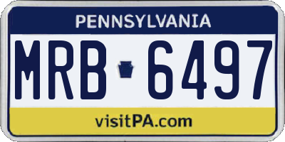 PA license plate MRB6497