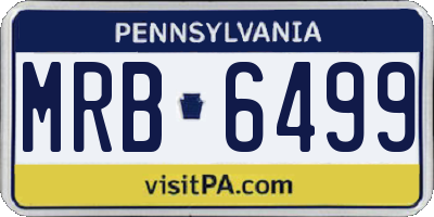 PA license plate MRB6499
