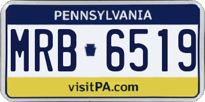 PA license plate MRB6519