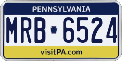 PA license plate MRB6524