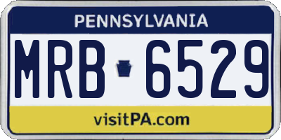 PA license plate MRB6529