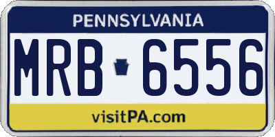 PA license plate MRB6556