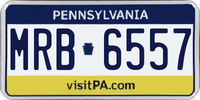PA license plate MRB6557