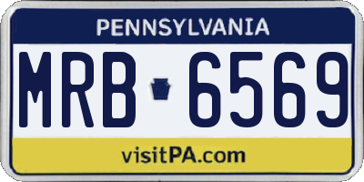 PA license plate MRB6569