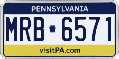 PA license plate MRB6571