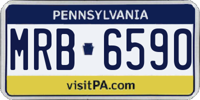 PA license plate MRB6590