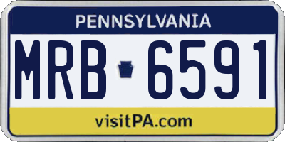 PA license plate MRB6591