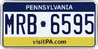 PA license plate MRB6595