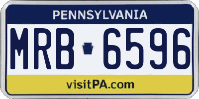 PA license plate MRB6596