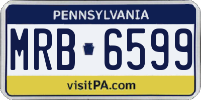 PA license plate MRB6599
