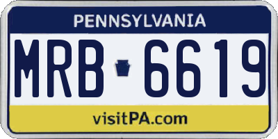 PA license plate MRB6619