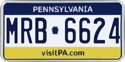 PA license plate MRB6624