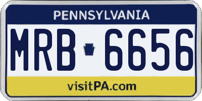 PA license plate MRB6656