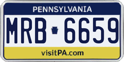 PA license plate MRB6659