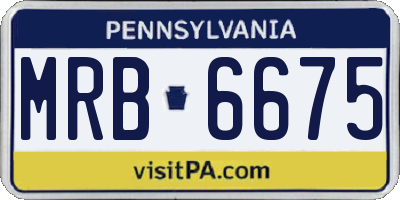 PA license plate MRB6675