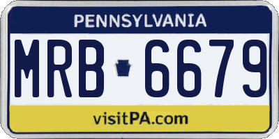 PA license plate MRB6679