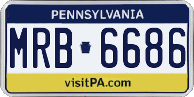 PA license plate MRB6686