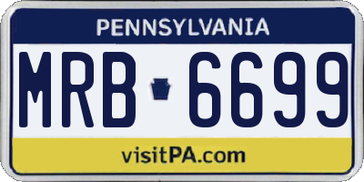 PA license plate MRB6699