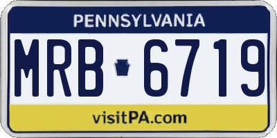 PA license plate MRB6719