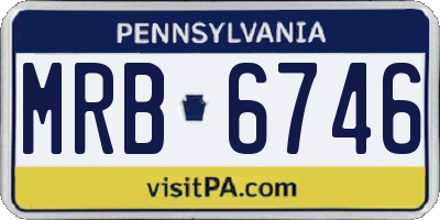PA license plate MRB6746