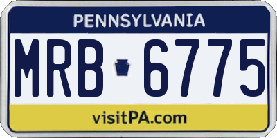 PA license plate MRB6775