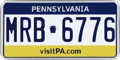 PA license plate MRB6776