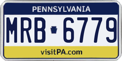 PA license plate MRB6779