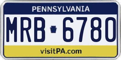 PA license plate MRB6780