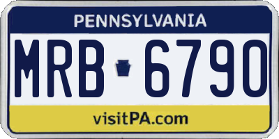PA license plate MRB6790