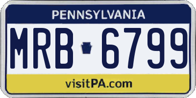 PA license plate MRB6799