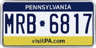 PA license plate MRB6817