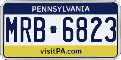 PA license plate MRB6823