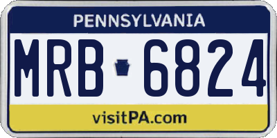 PA license plate MRB6824