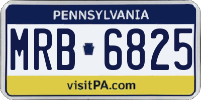PA license plate MRB6825