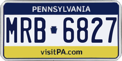 PA license plate MRB6827