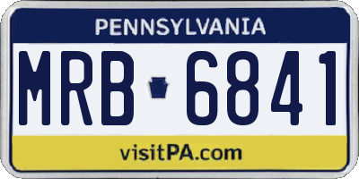 PA license plate MRB6841