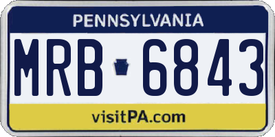 PA license plate MRB6843